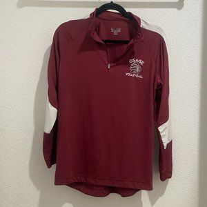 Maroon and White Pullover